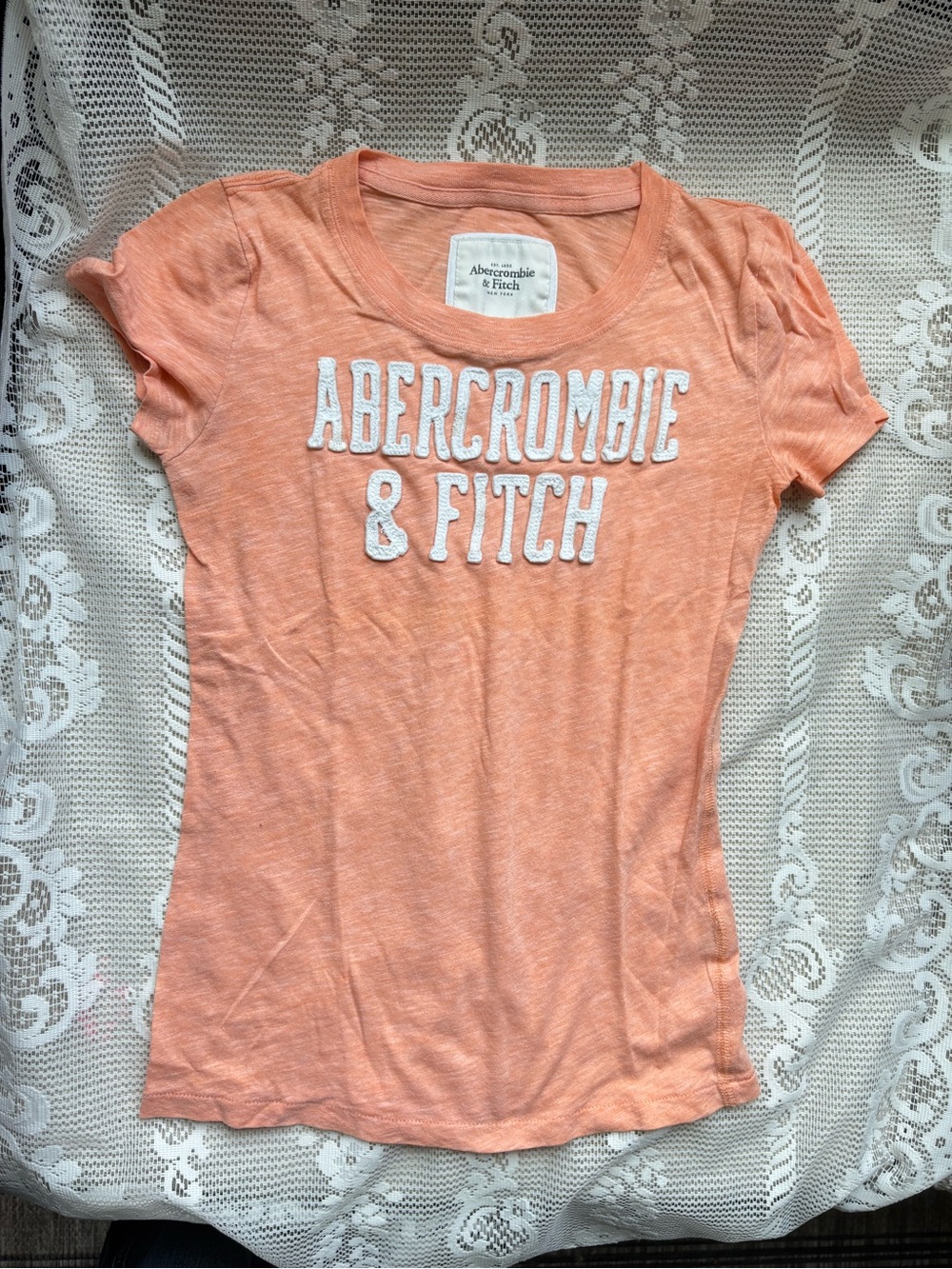 Abercrombie & Fitch Peach Crewneck Tee